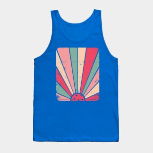 Vintage Pickleball Sunburst 1970s Retro Sun Ray Pickler Tank Top